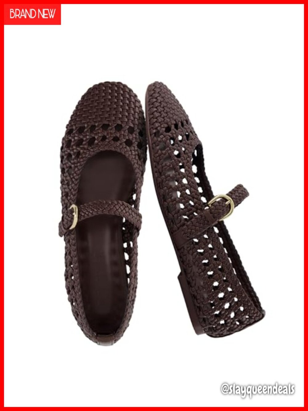 Windsor Woven Womens Flats Adjustable Strap Mary Jane Ballet Comfortable